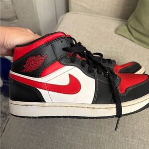 Nike Air Jordan High Black Red White Sneakers